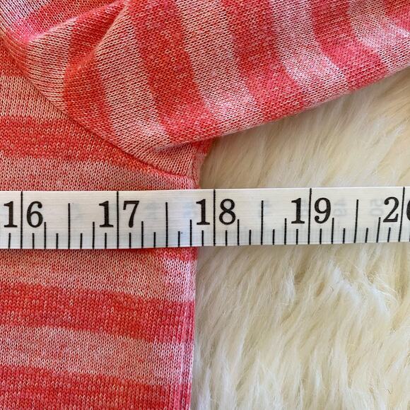 Caslon Pink Striped Sweater Sheer Layer Medium - Picture 6 of 8